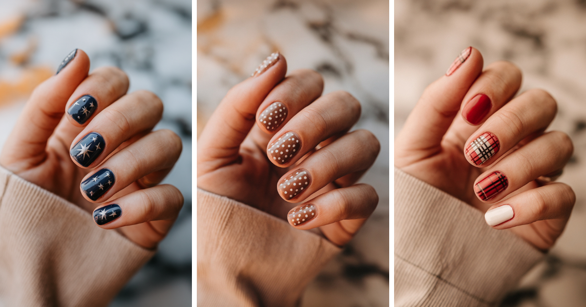 These cozy winter nail designs are perfect for cold-weather days! 🧤💙 #WinterNails #NailArt #CozySeason