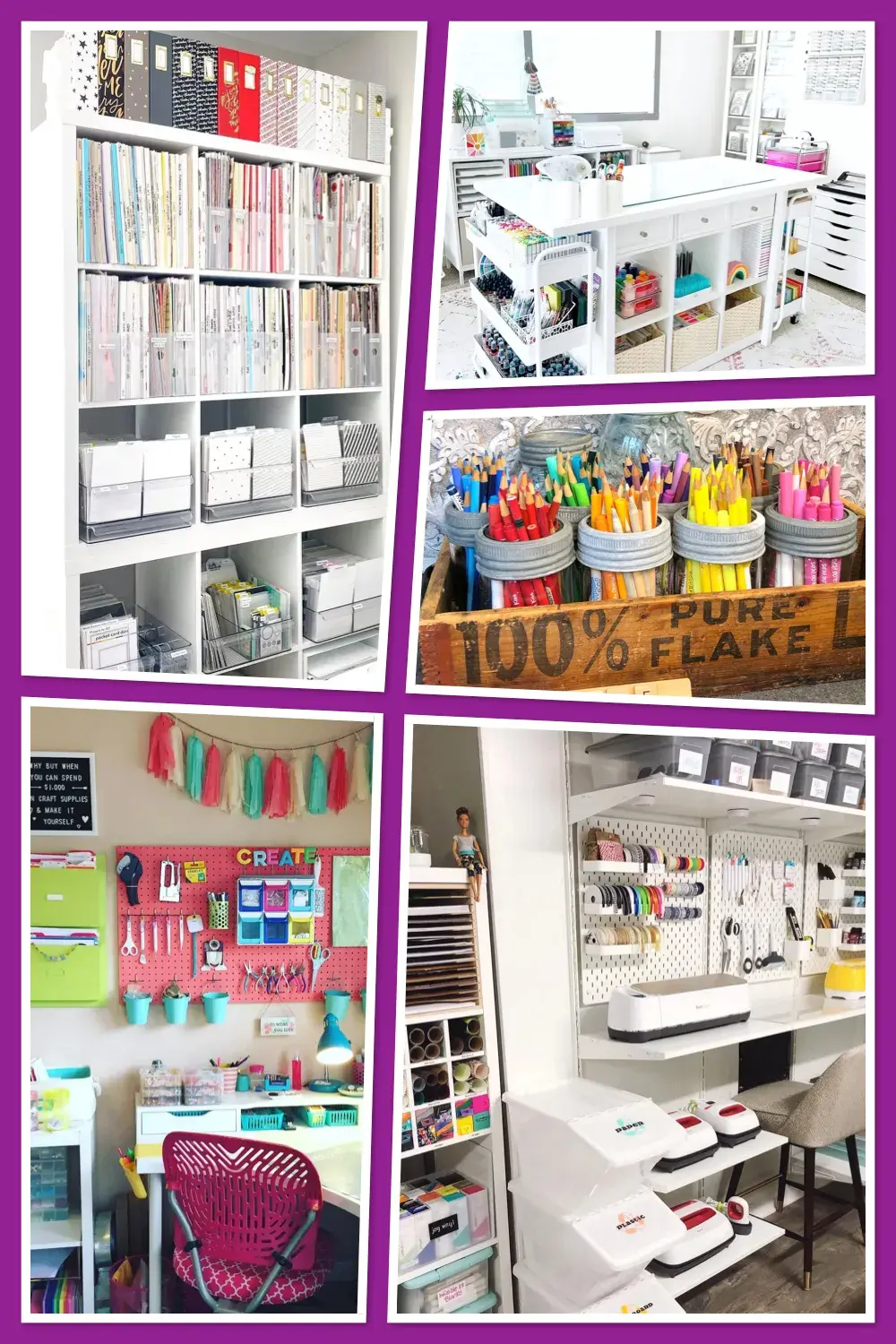 🎨 Genius Craft Room Organization Hacks 🧺Tame the creative chaos with these space-saving, budget-friendly craft room ideas! From pegboard walls to sneaky storage bins, get inspired to make your space both pretty and practical. #CraftRoomGoals #OrganizeIt #DIYStorage