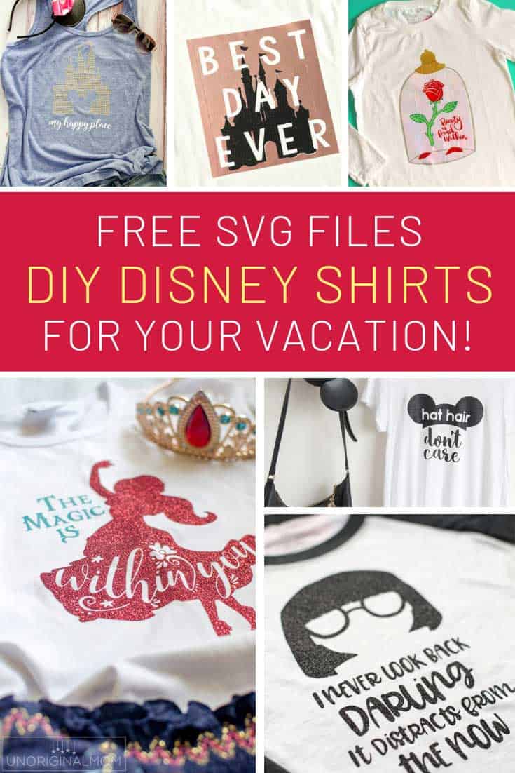 Loving these Cricut DIY Disney shirts with free SVG files!