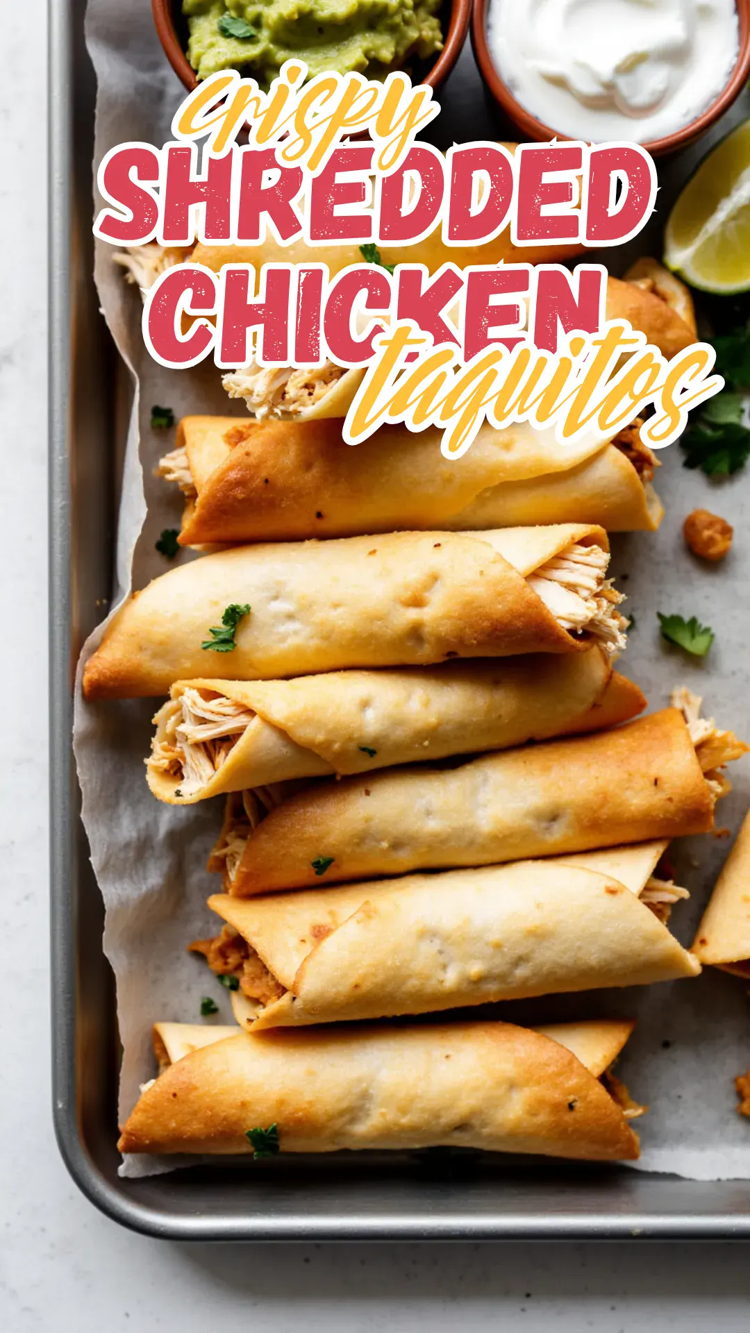 Cheesy, crunchy, and oven-baked to perfection—these chicken taquitos are a snack-meets-dinner recipe the whole family will love.