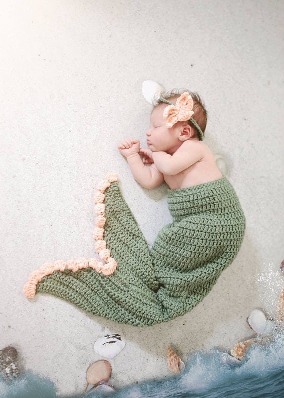 Crochet Baby Mermaid Tail Tutorial