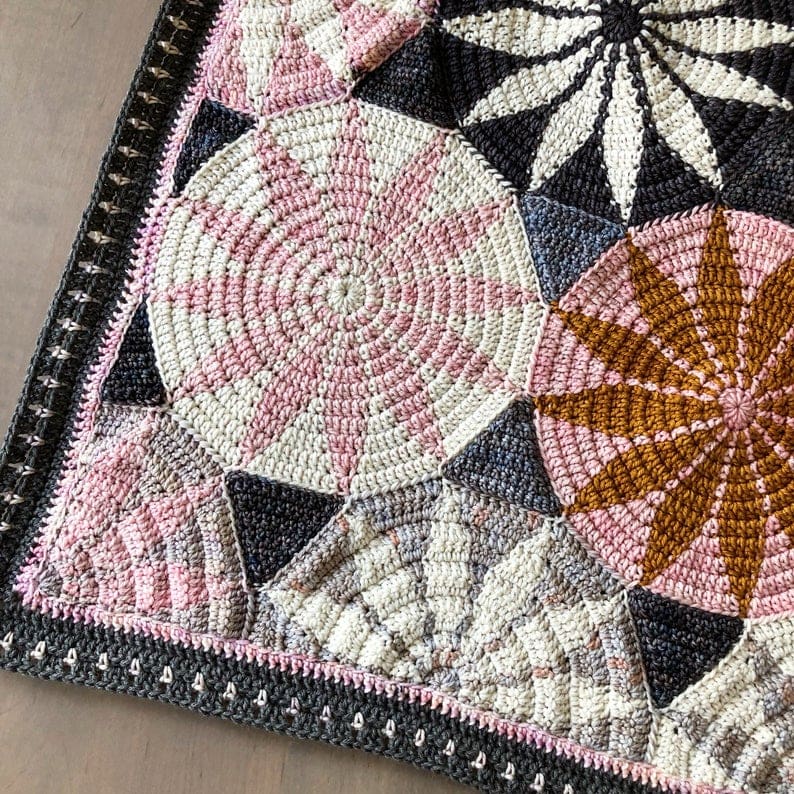 This Beautiful Geometric Marguerite Crochet Blanket is a Joy to Make