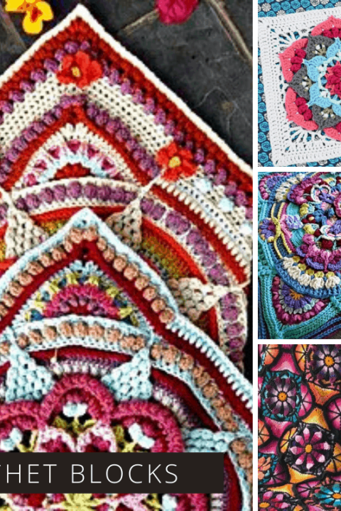 If you want to make a stunning afghan you can't go wrong with any one of these crochet starter blocks!