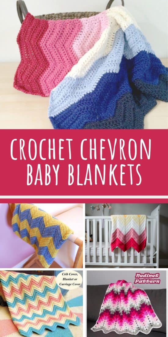 Chevron Crochet Baby Blanket Patterns {They're bright and bold!}