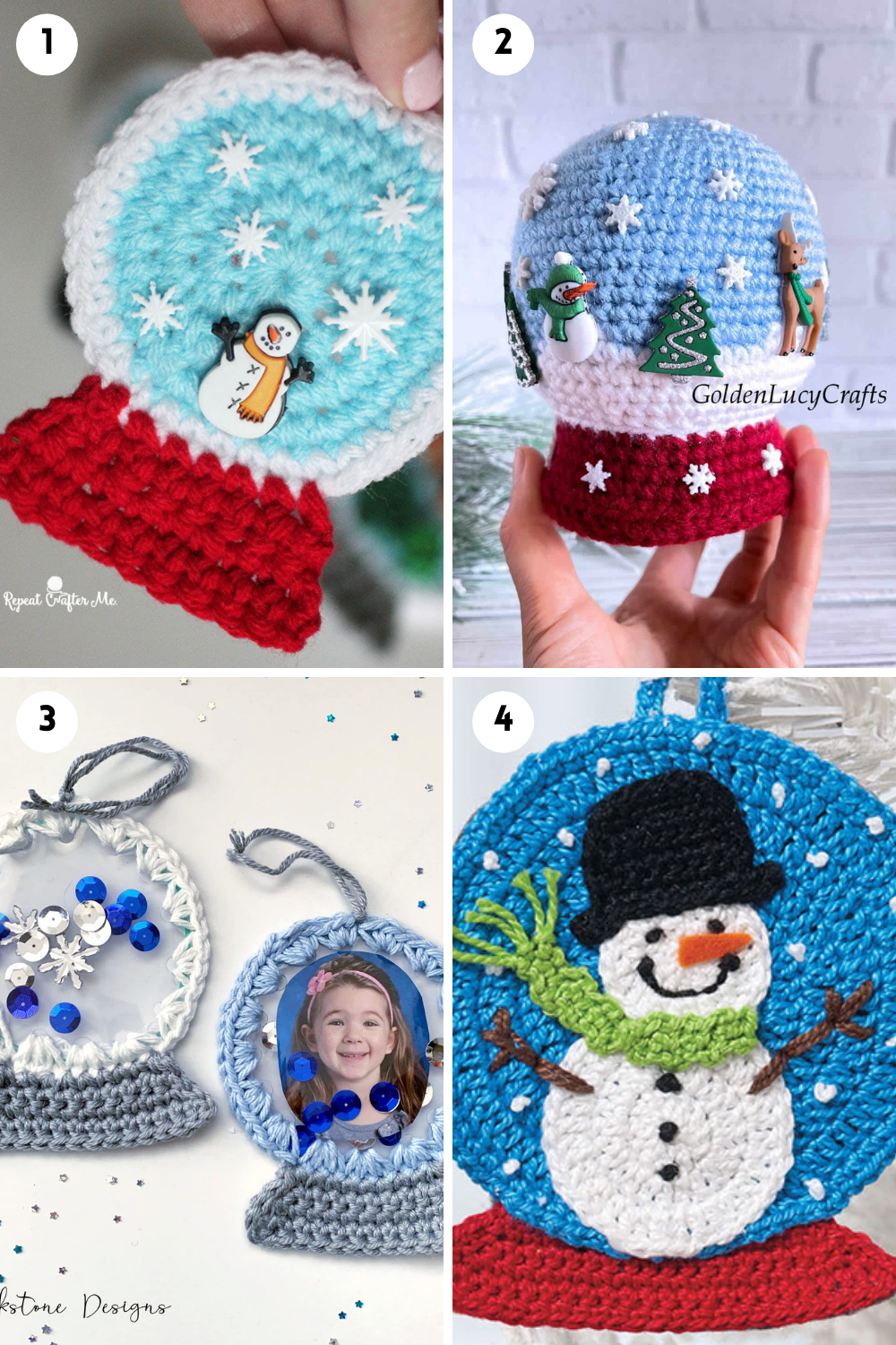 Crochet Christmas Snowglobe Patterns