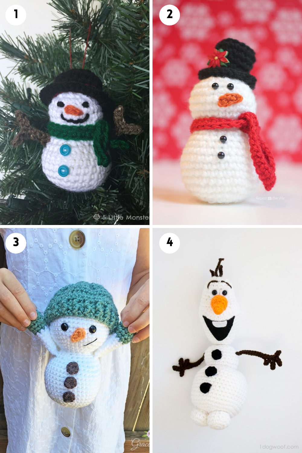 Crochet Christmas Snowman Patterns