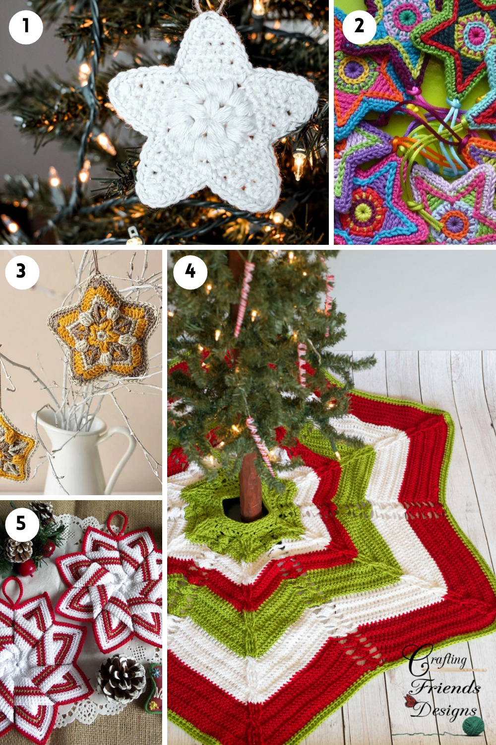 Crochet Christmas Star Decorations