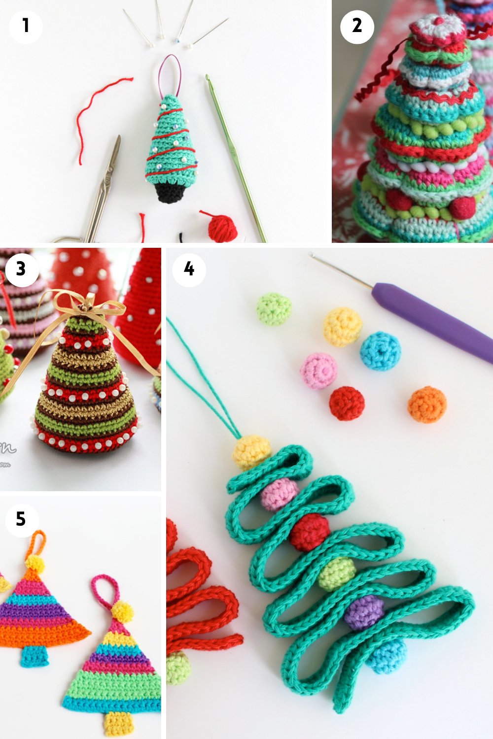 Crochet Christmas Tree Decorations