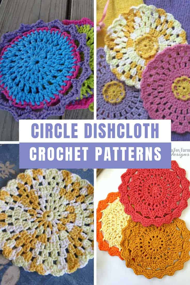 Loving these crochet circle dishcloth patterns - and they're all free!