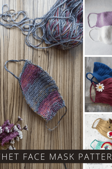 These DIY face masks are made using easy to follow crochet patterns.