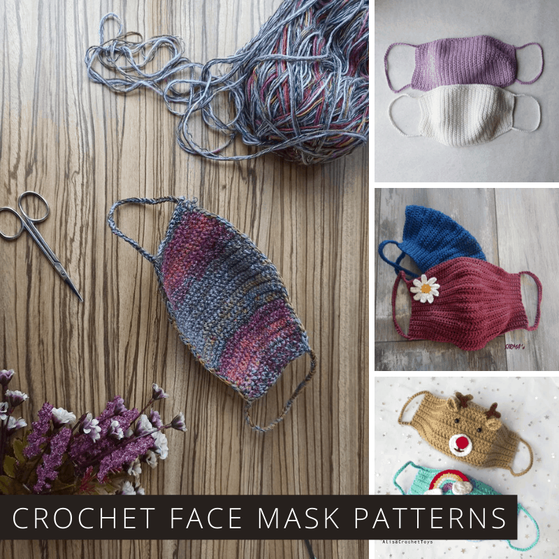 These DIY face masks are made using easy to follow crochet patterns.