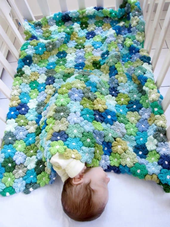 Crochet Flower Baby Blanket