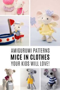 Your kids will love these crochet mice doll patterns!