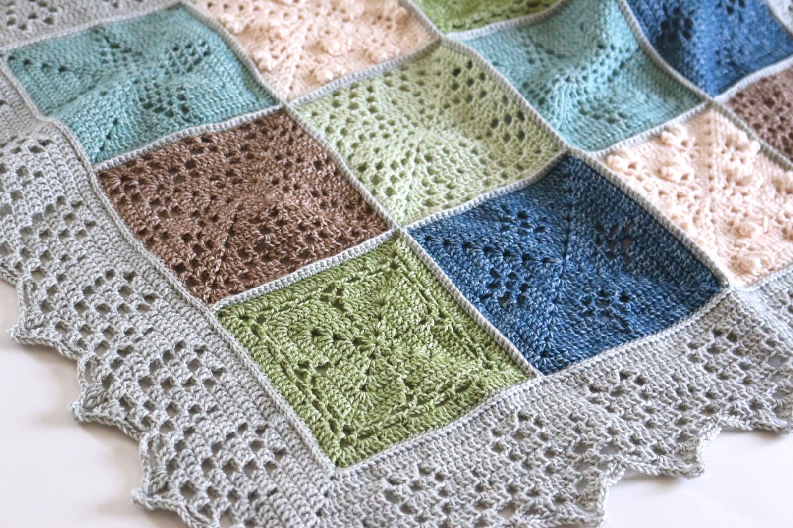 This version uses earthy tones that really match the nature theme of the crochet pattern