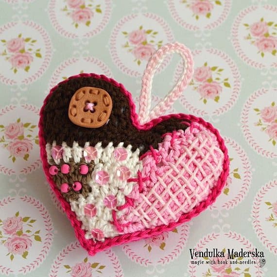 Patchwork Heart Ornament