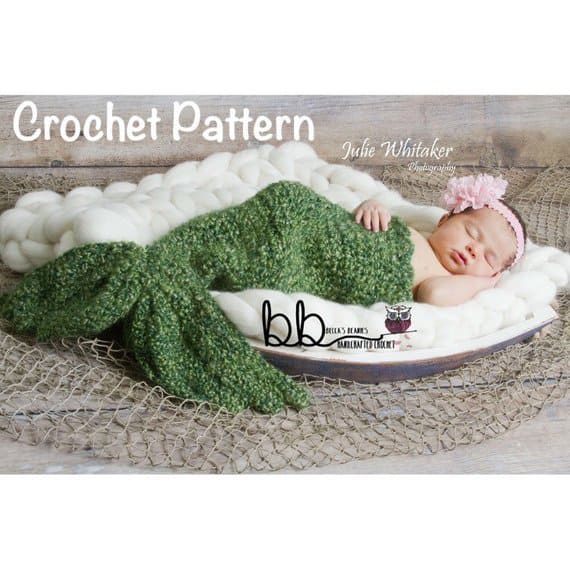 Crochet Pattern Baby Mermaid Tail