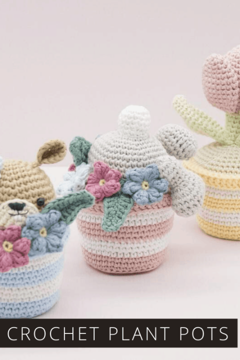 How cute are these crochet plant pots! Full of the joys of Spring for sure! Download the pattern today!