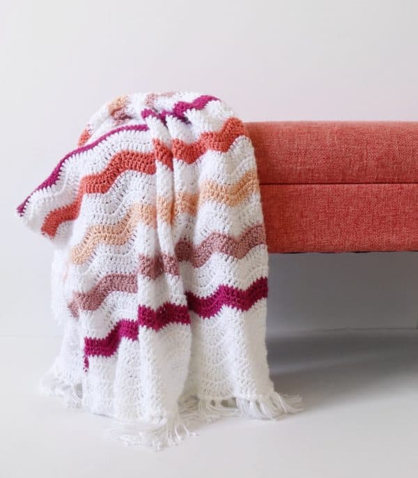 Crochet Ripple Blanket Temperature Afghan