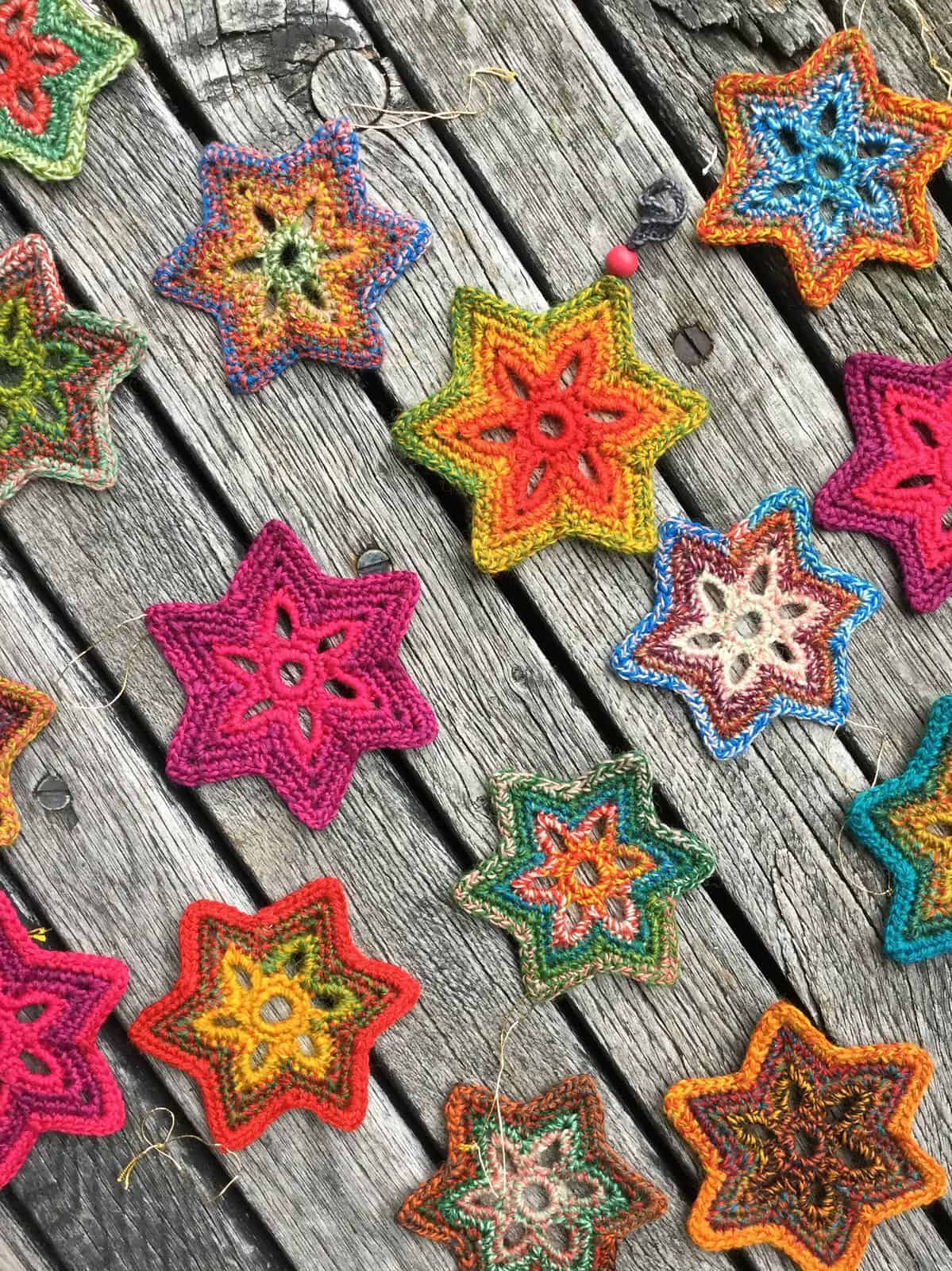 Crochet Star Garland Free Pattern