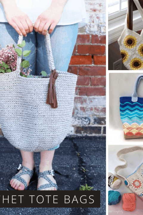You can never have too many tote bags and these crochet projects are just what you need for carrying everything from library books to your farmer's market produce!