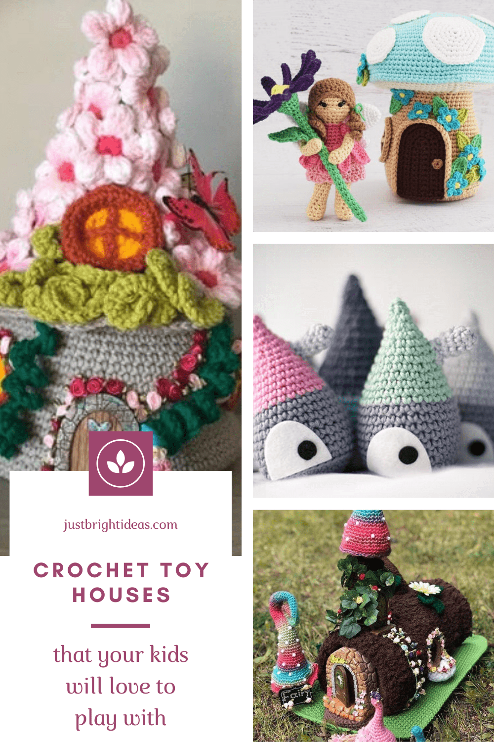 Oh how sweet are these little crochet toy houses! Hours of imaginative play to be had with these!