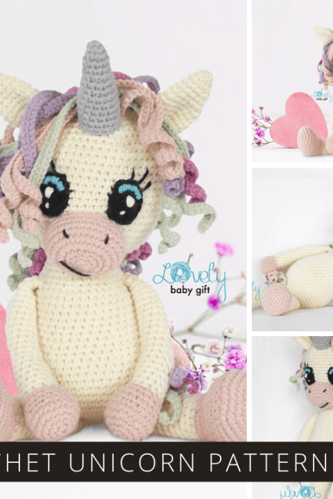 This crochet unicorn pattern is easy to follow and makes a wonderful toy
