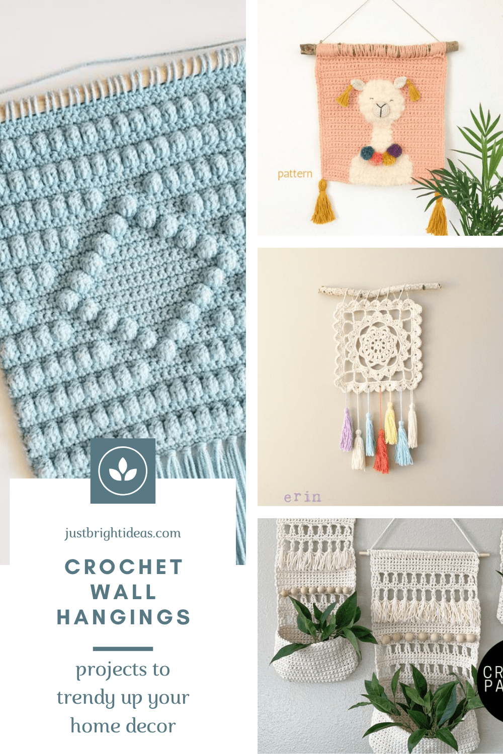 Wall hangings are so trendy right now and these crochet patterns are relaxing to make and perfect for bringing a pop of color of boho vibe to your blank walls