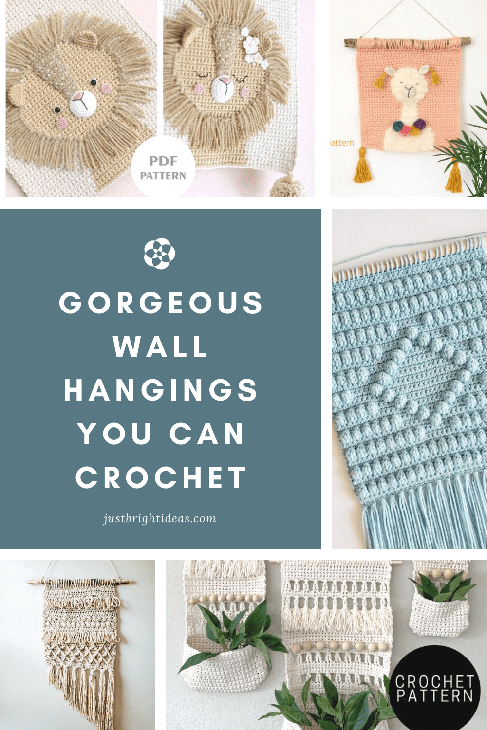 Wall hangings are so trendy right now and these crochet patterns are relaxing to make and perfect for bringing a pop of color of boho vibe to your blank walls