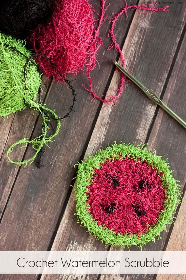 Crochet Watermelon Scrubbie Pattern