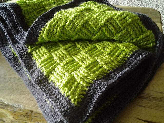 Crochet basketweave blanket pattern