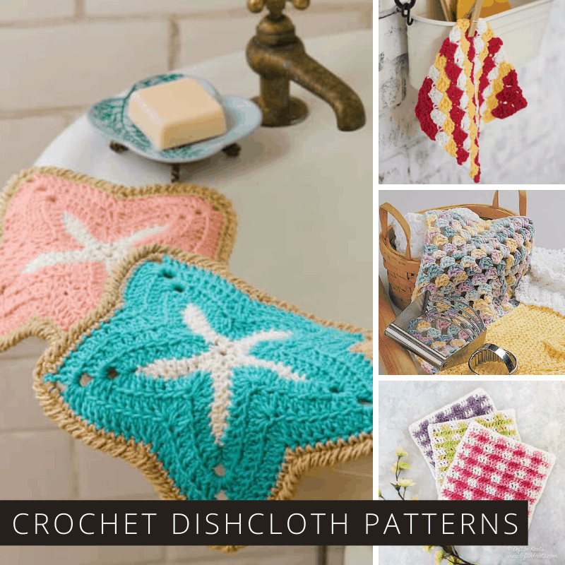 These easy crochet dishcloth patterns are beginner friendly and a great way to learn a new stitch