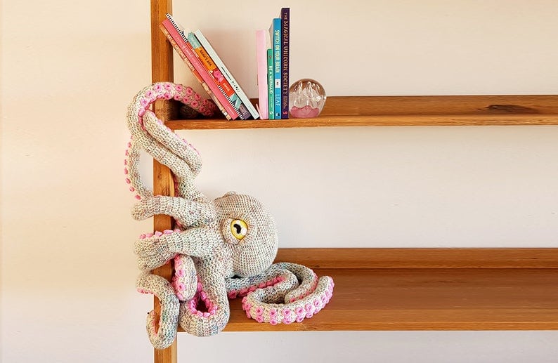 This octopus crochet pattern is easy to follow and the amigurumi toy is larger than life!