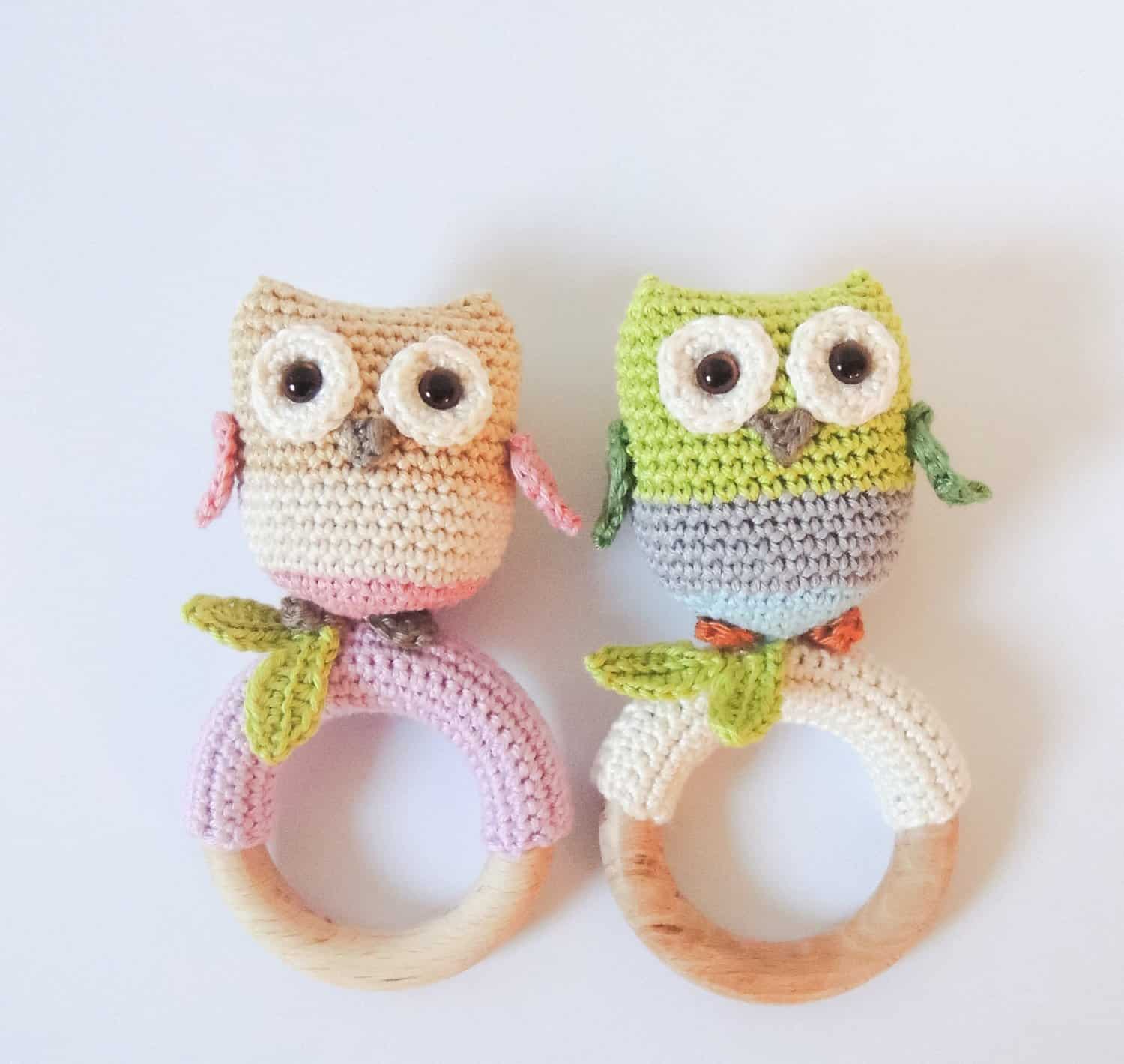 Amigurumi Owl Teething Ring