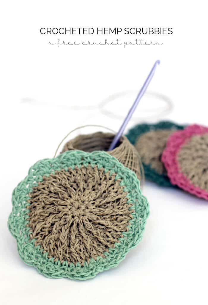 Crocheted Hemp Scrubbies