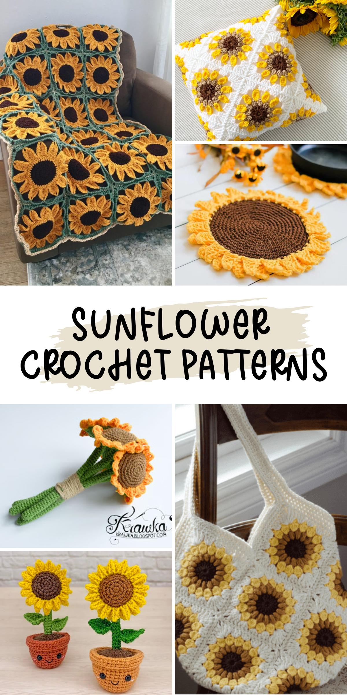 Looking to crochet some vibrant sunflowers? 🌻 Check out this collection of free crochet patterns featuring everything from sunflower granny squares to keychains and cute potted decor. These patterns are perfect for brightening up your space or gifting to someone special! ✨ #CrochetingSunflowers #CrochetRoundup