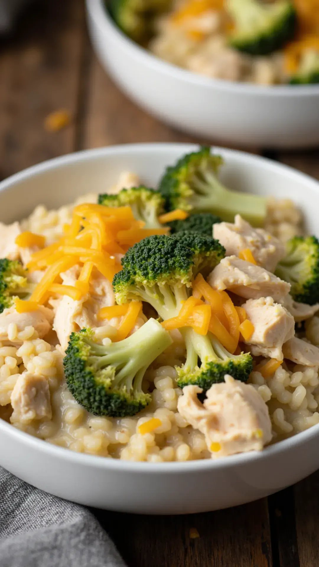 This Crockpot Chicken Broccoli and Rice is a comforting, cheesy one-pot meal that the whole family will love. Tender shredded chicken, soft rice, melty cheddar, and vibrant broccoli come together in a creamy base to make dinner feel like a warm, cozy casserole—without turning on the oven.