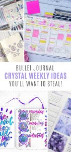 Ooh how pretty are these crystal bujo weekly spread ideas!