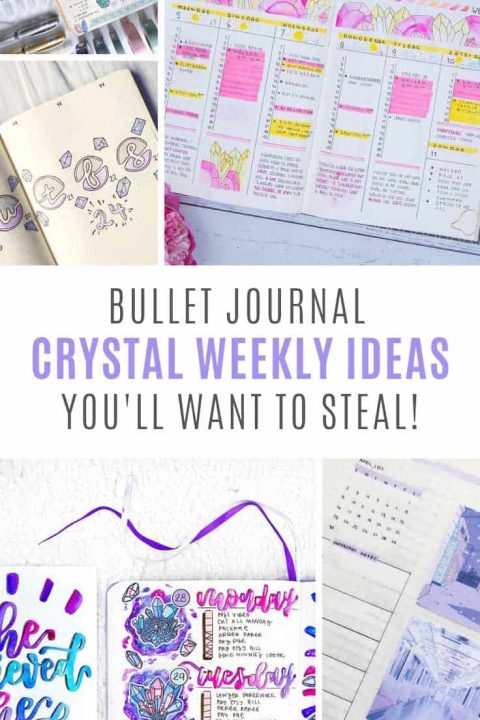 Ooh how pretty are these crystal bujo weekly spread ideas!