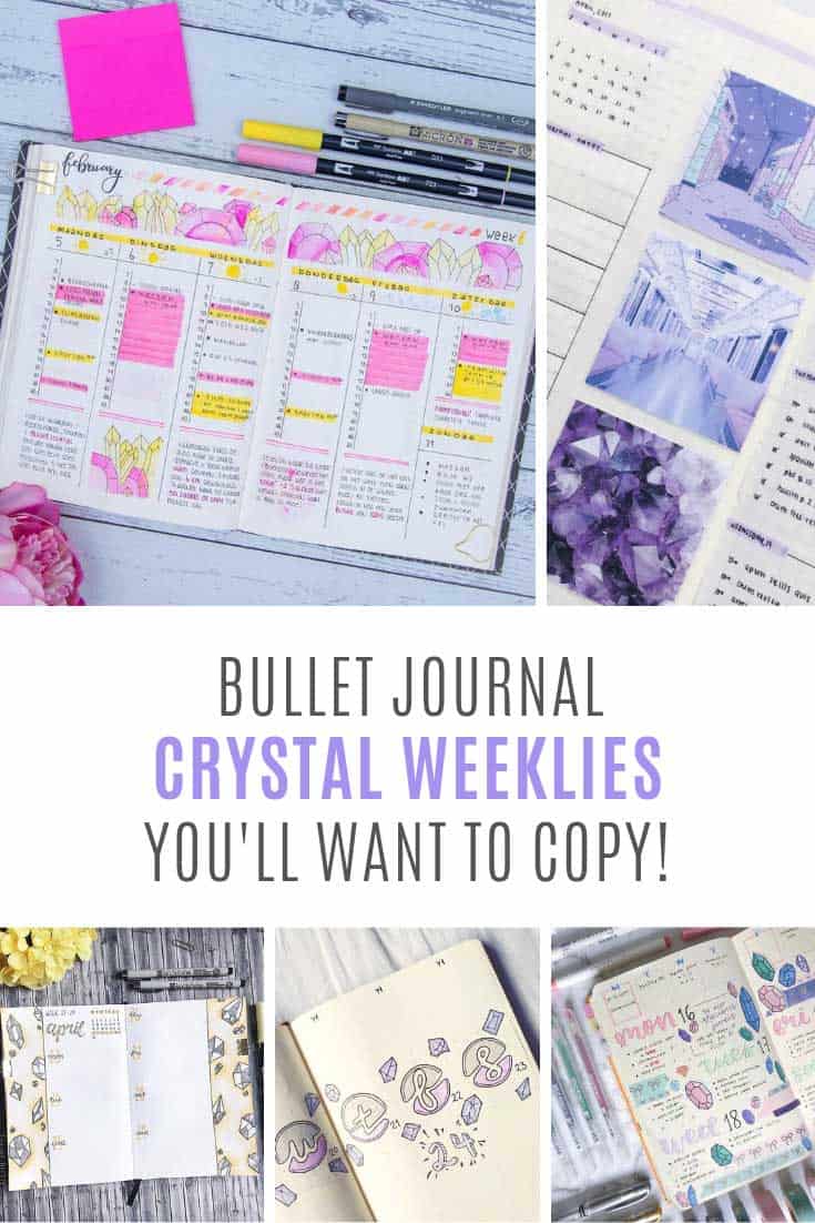 Totally want to steal these crystal bullet journal weekly spread ideas!