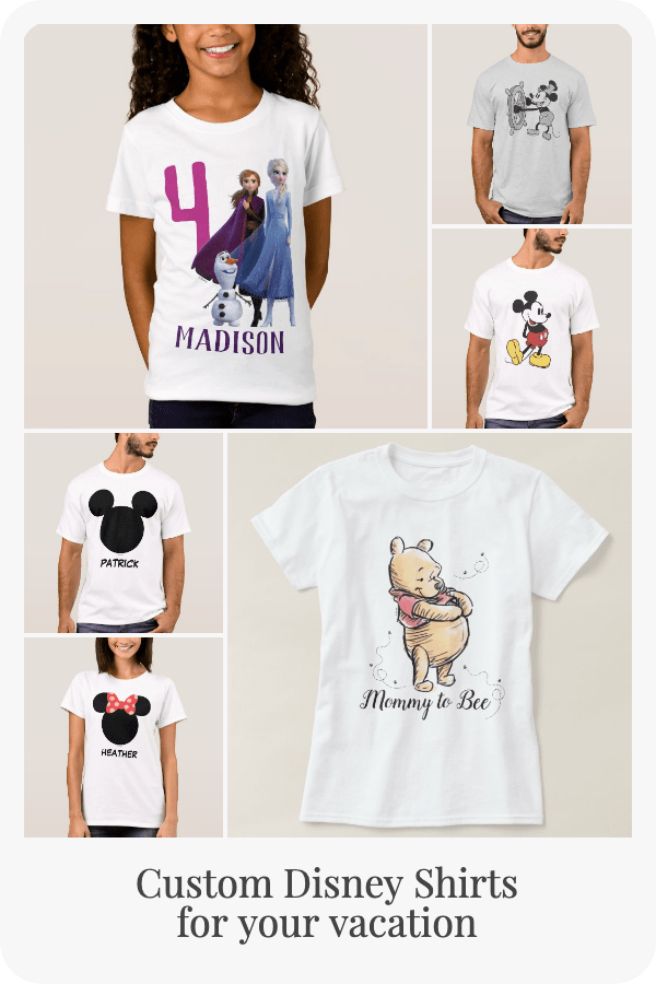 These official Disney shirts feature your favorite characters and are perfect for your Disney vacation