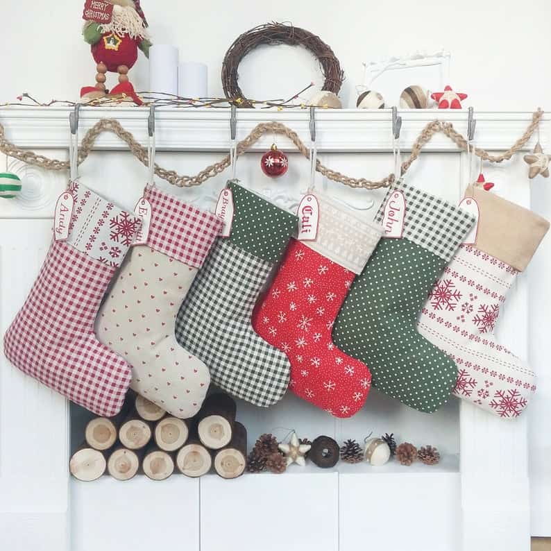 Gingham Christmas Stockings