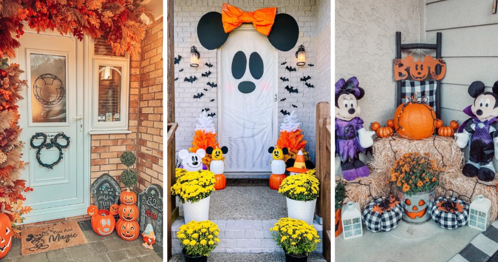 Calling all Disney lovers! ?? Decorate your porch with Mickey pumpkins, Haunted Mansion signs, and more. ?✨ These ideas are the perfect mix of spooky and cute, bringing some Disney magic to your Halloween setup! ?? #DisneyDecor #HalloweenVibes