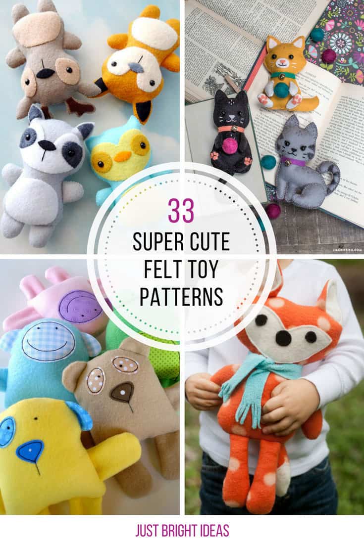 33 Super Cute Felt Toy Patterns Your Kids Will Love to Play With!