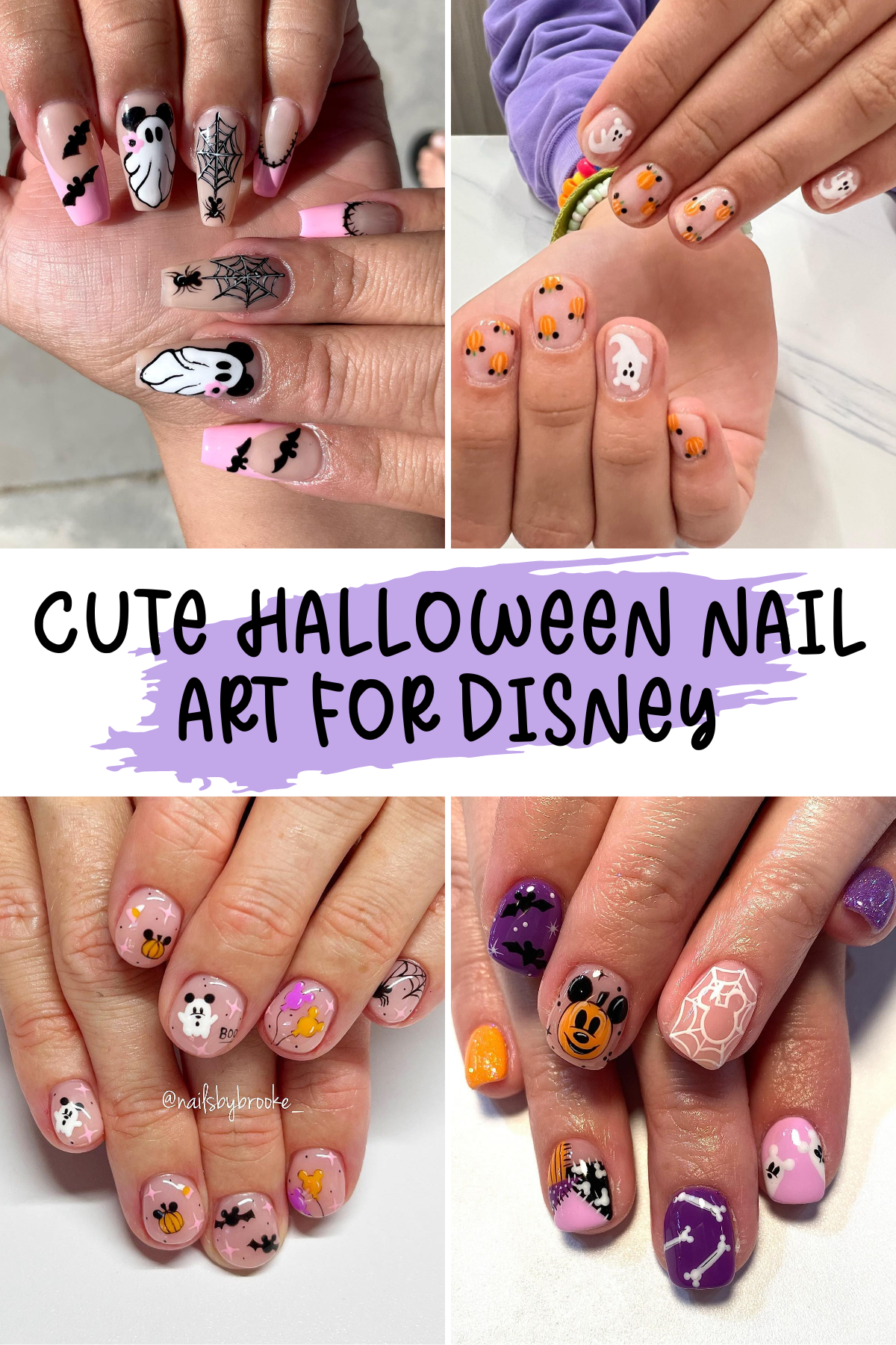 Looking to add a little magic to your Halloween? These fun and festive Disney nails are filled with ghostly cuteness, pumpkins, and a splash of Disney magic! Perfect for fans of all things Halloween and Disney! 🎃💀"