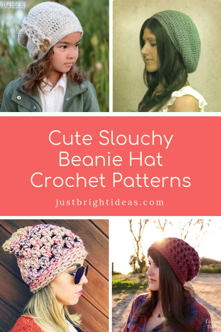 Cute Slouchy Hat Beanie Crochet Patterns