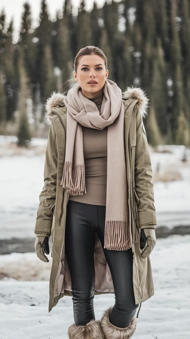 A long parka is a snow-day essential, offering maximum warmth and protection while still looking stylish.