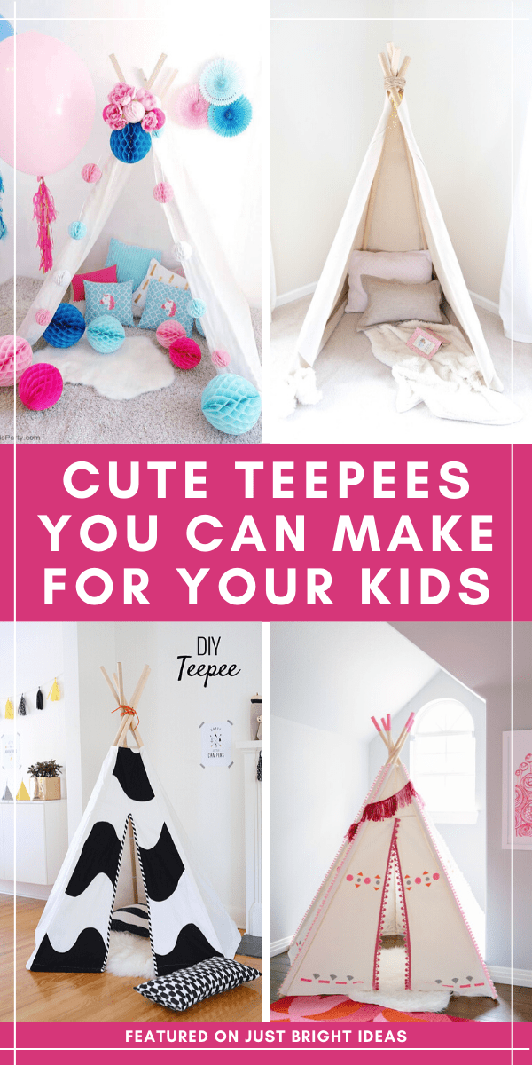 We love these DIY teepees for kids - they're perfect for playing in, snuggling up in and reading in