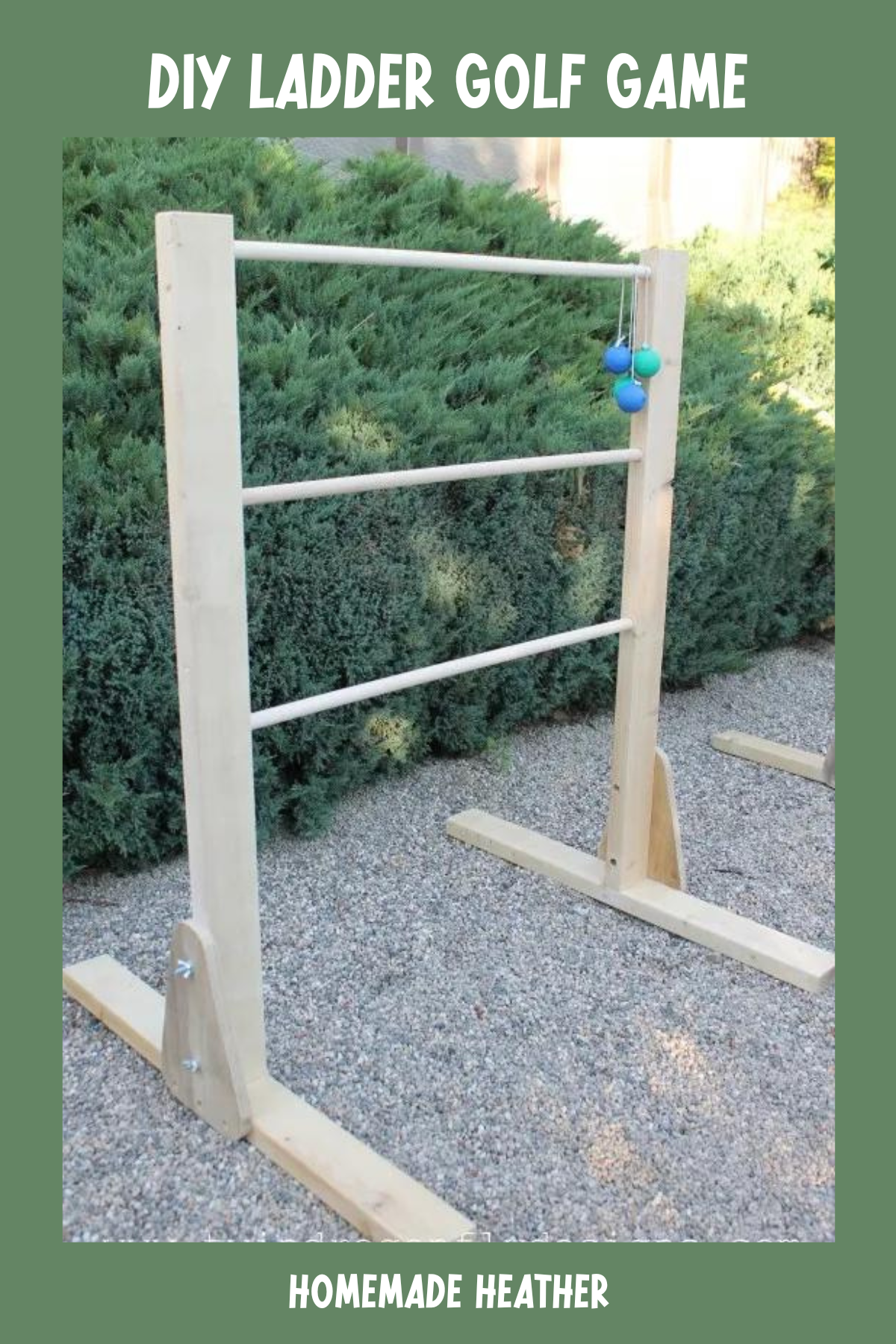 Homemade Heather shows you how to create your own ladder golf set, a game that's super fun and easy to play. All it takes is some PVC pipe, golf balls, and rope! This game is a fantastic way to get everyone up and moving at your next outdoor gathering.