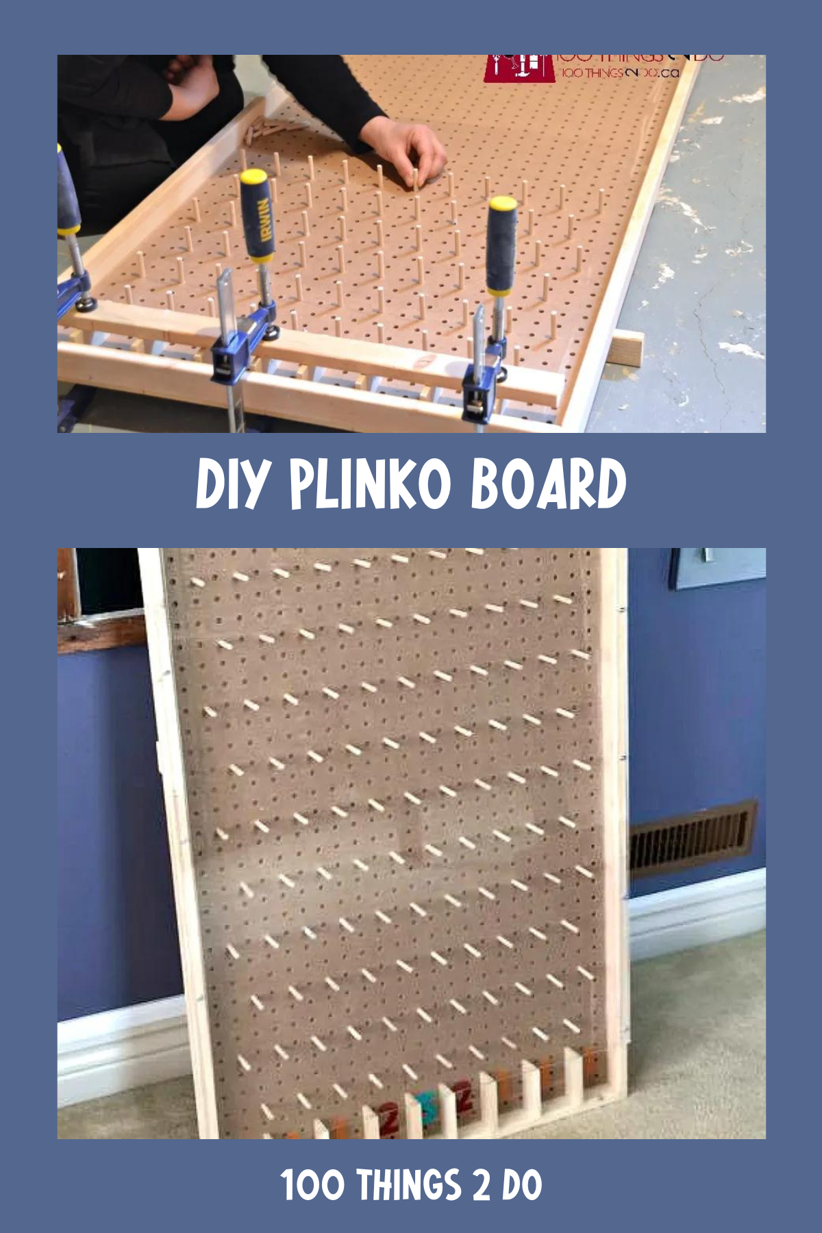 Who doesn't love the excitement of a Plinko board? Shelly from 100 Things 2 Do breaks down how to make a simple, yet effective Plinko board for backyard fun. All you need are some wood scraps, nails, and a bit of patience! This game will keep both kids and adults entertained for hours.