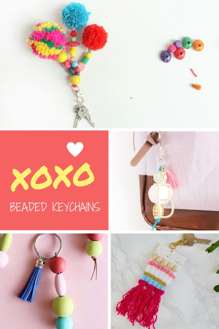 Diy bead hot sale keychain ideas